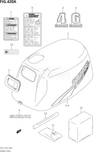 00402F-110001 (2011) 4hp P03-U.S.A (DF4) DF4 drawing ENGINE COVER (K3,K4,K5,K6,K7,K8,K9)