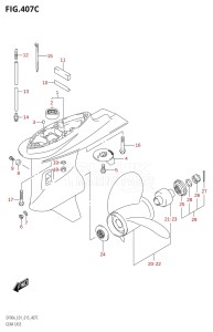 08002F-510001 (2005) 80hp E40 E01- (DF80A) DF80A drawing GEAR CASE (DF70ATH:E01)