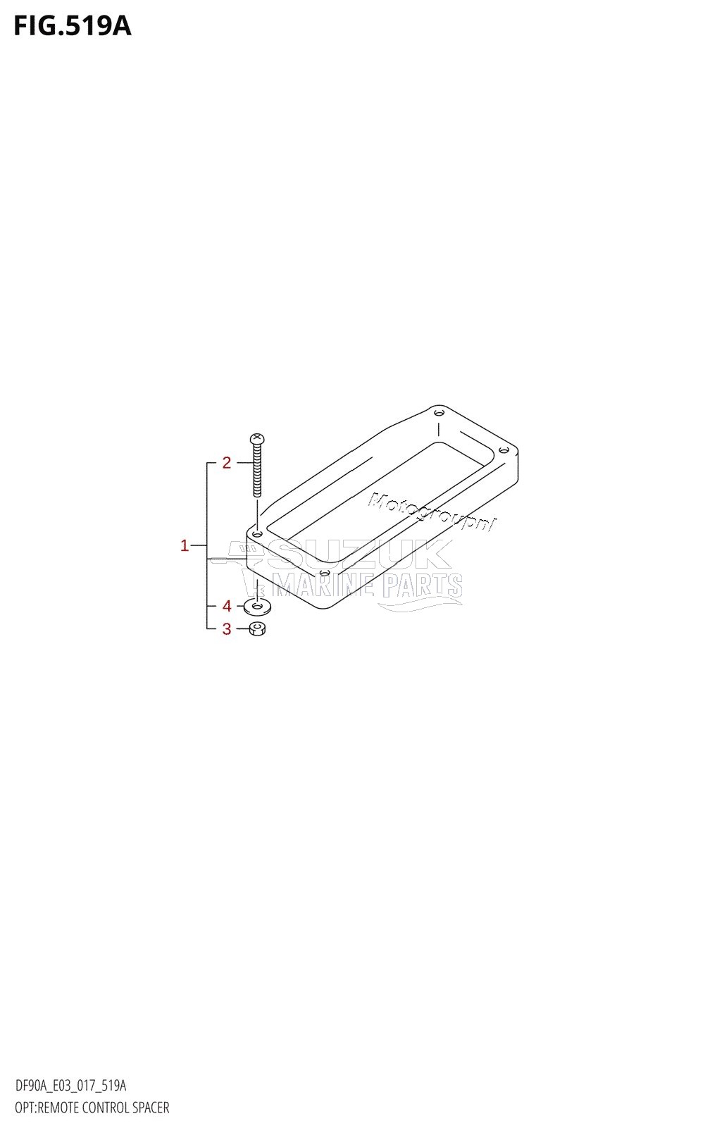 OPT:REMOTE CONTROL SPACER (DF70ATH:E01)