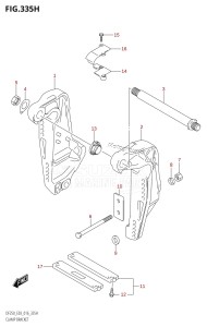 DF225T From 22503F-610001 (E03)  2016 drawing CLAMP BRACKET (DF250ST:E03:L-TRANSOM)