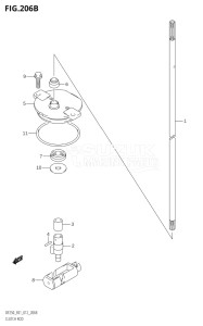 20002Z-210001 (2012) 200hp E01 E40-Gen. Export 1 - Costa Rica (DF200Z) DF200Z drawing CLUTCH ROD (DF200T:E40)