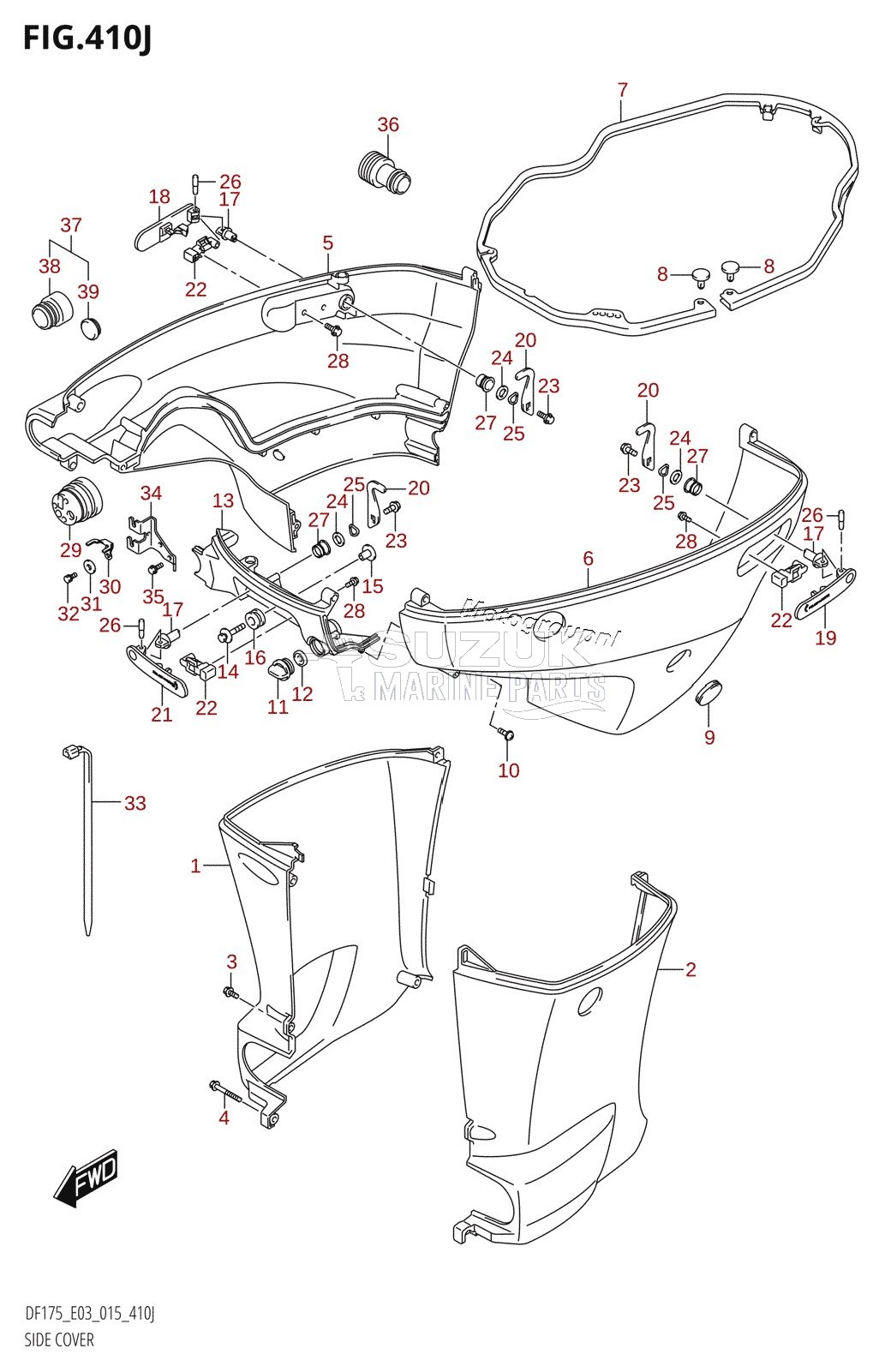 SIDE COVER (DF150ST:E03)