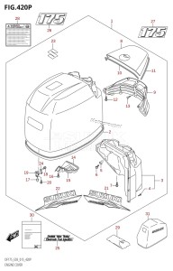 DF150ZG From 15002Z-510001 (E03)  2015 drawing ENGINE COVER (DF175Z:E03)