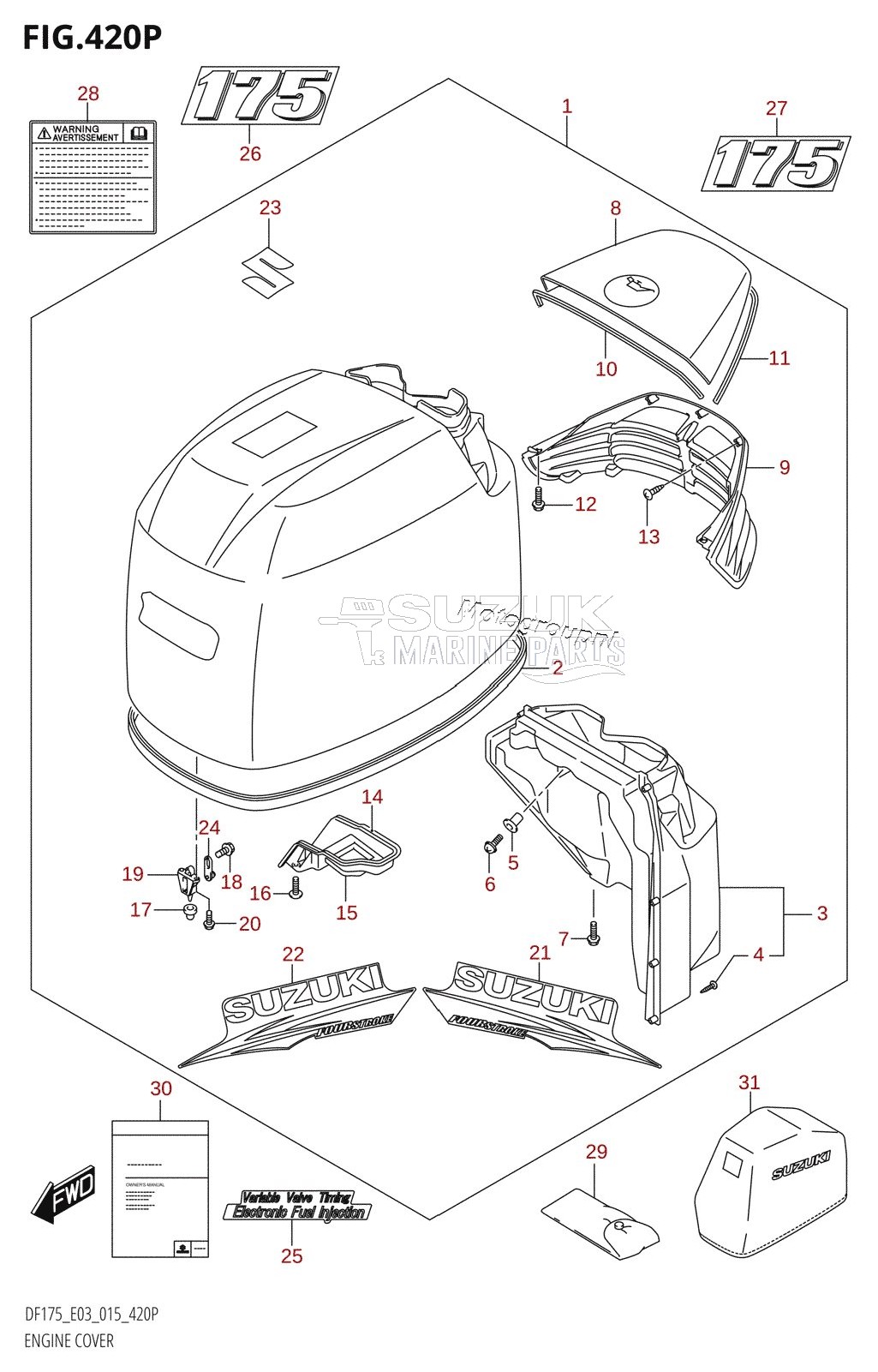 ENGINE COVER (DF175Z:E03)