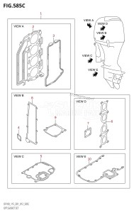 DF100 From 10002F-210001 (E01 E40)  2012 drawing OPT:GASKET SET (DF115T:E01)