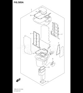 08002F-810001 (2018) 80hp E01 E40-Gen. Export 1 - Costa Rica (DF80AT) DF80A drawing OPT:GASKET SET