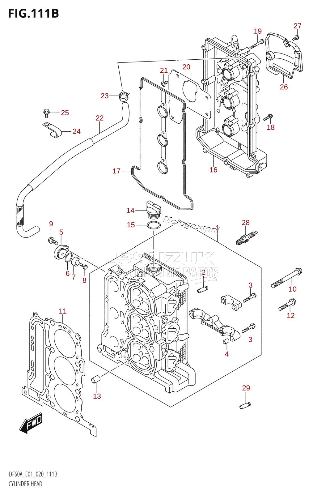 CYLINDER HEAD (DF40AST,DF60A,DF60ATH)