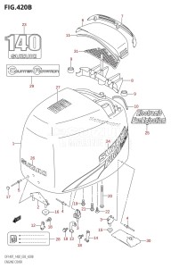 DF140 From 14001F-780001 (E03)  2007 drawing ENGINE COVER (K3,K4,K5,K6,K7,K8,K9)