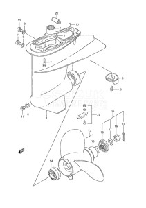 Outboard DF 40 drawing Gear Case