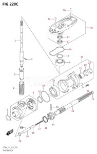 04003F-510001 (2005) 40hp E01 E13-Gen. Export 1 -  SE  Asia (DF40A  DF40AQH  DF40AST  DF40ATH) DF40A drawing TRANSMISSION (DF40ATH:E01)