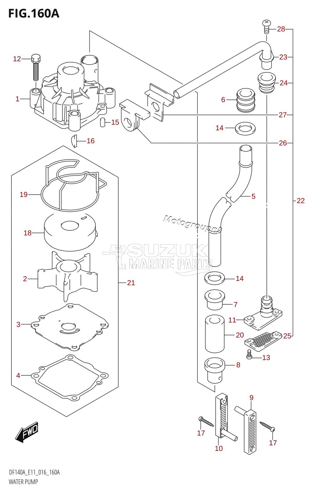 WATER PUMP (DF100AT:E11)