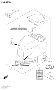 06002F-210001 (2012) 60hp E03-USA (DF60A) DF60A drawing ENGINE COVER (DF50A:E03)