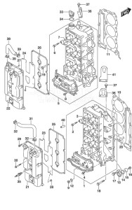 DF 250 drawing Cylinder Head SS Model