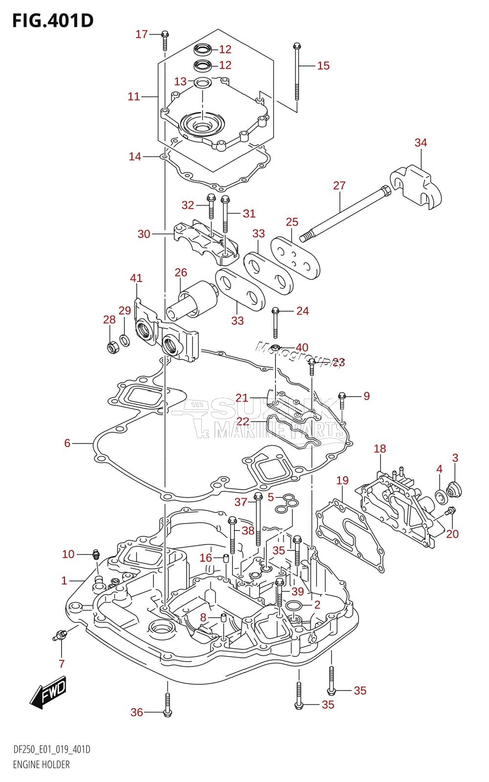 ENGINE HOLDER (DF200Z,DF225T,DF225Z,DF250T,DF250Z)