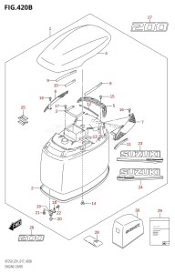 DF225T From 22503F-710001 (E01 E40)  2017 drawing ENGINE COVER (DF200T:E01,DF200Z:E01)