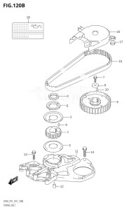 00994F-910001 (2019) 9.9hp P01-Gen. Export 1 (DF9.9A  DF9.9AR) DF9.9A drawing TIMING BELT (DF8AR,DF9.9AR)