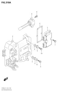 20003F-040001 (2020) 200hp E01 E03 E40-Gen. Export 1 - USA (DF200AT) DF200A drawing RECTIFIER / IGNITION COIL