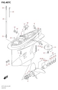 DF175Z From 17502Z-510001 (E03)  2015 drawing GEAR CASE (DF150Z:E03)