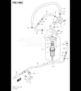 07501F-340001 (2023) 75hp E03-USA (DF75AT) DF75A drawing FUEL PUMP (021,022,023)