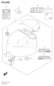 08002F-140001 (2021) 80hp E01 E40-Gen. Export 1 - Costa Rica (DF80AT) DF80A drawing ENGINE COVER (DF90AWQH:E40)