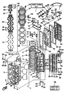 175A drawing CYLINDER--CRANKCASE