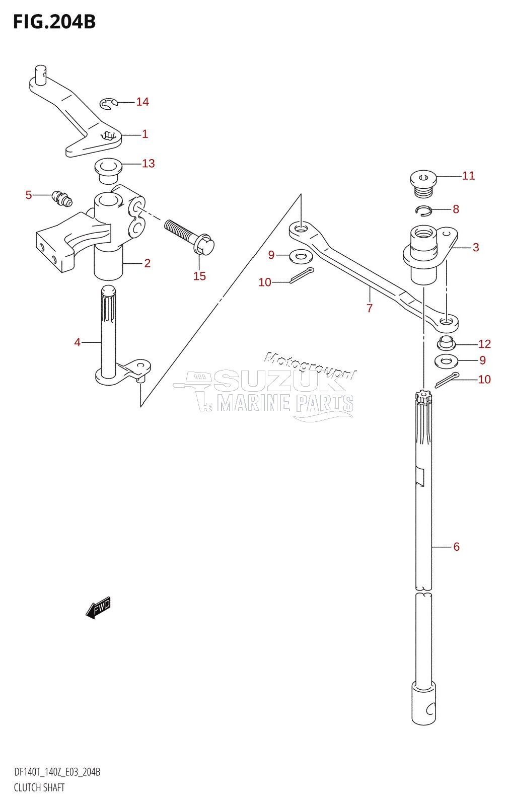 CLUTCH SHAFT (K3,K4,K5,K6)