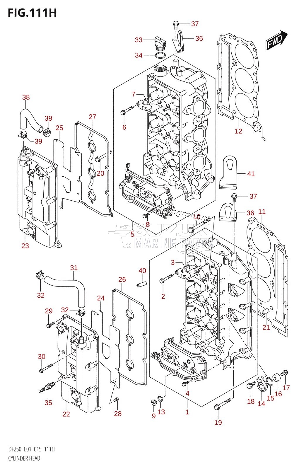 CYLINDER HEAD (DF225Z:E40)