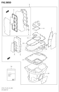 15002Z-210001 (2012) 150hp E01 E40-Gen. Export 1 - Costa Rica (DF150Z) DF150Z drawing OPT:GASKET SET (DF150Z:E40)