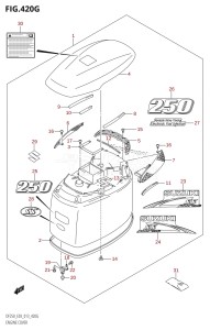 DF250 From 25003F-310001 (E03)  2013 drawing ENGINE COVER (DF250ST:E03)