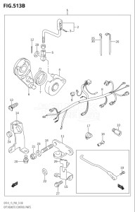 01503F-110001 (2011) 15hp P03-U.S.A (DF15) DF15 drawing OPT:REMOTE CONTROL PARTS (K5,K6,K7,K8,K9,K10,011)