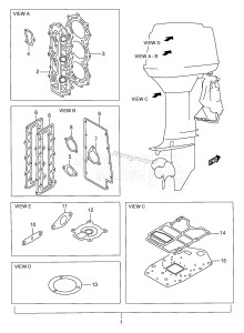 DT65 From 06502-461001 ()  1994 drawing OPT : GASKET SET