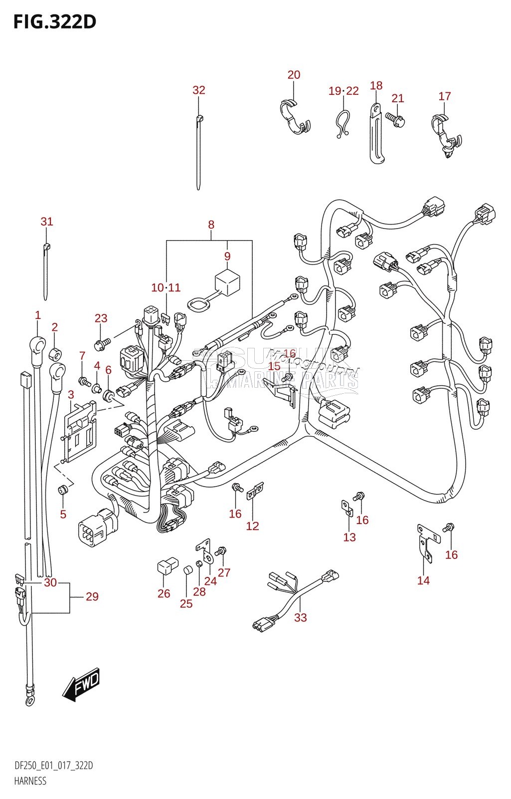 HARNESS (DF200Z:E40)