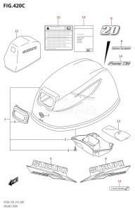 DF9.9B From 00995F-410001 (P03)  2014 drawing ENGINE COVER (DF9.9BT:P03)