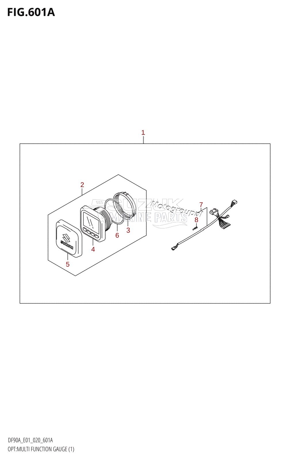 OPT:MULTI FUNCTION GAUGE (1) (DF70A,DF80A,DF90A,DF100B)