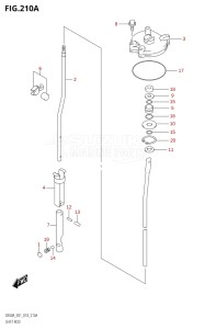 05004F-810001 (2018) 50hp E01-Gen. Export 1 (DF50AVT  DF50AVTH) DF50A drawing SHIFT ROD (DF50AVT,DF50AVTH)