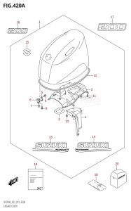 DF175A From 17503F-910001 (E03)  2019 drawing ENGINE COVER (DF200AT,DF200AZ)