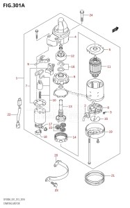 DF300A From 30002P-310001 (E40)  2013 drawing STARTING MOTOR