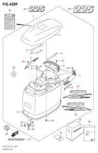 DF225Z From 22503Z-510001 (E01 E40)  2005 drawing ENGINE COVER ((DF225T,DF225Z):E01)