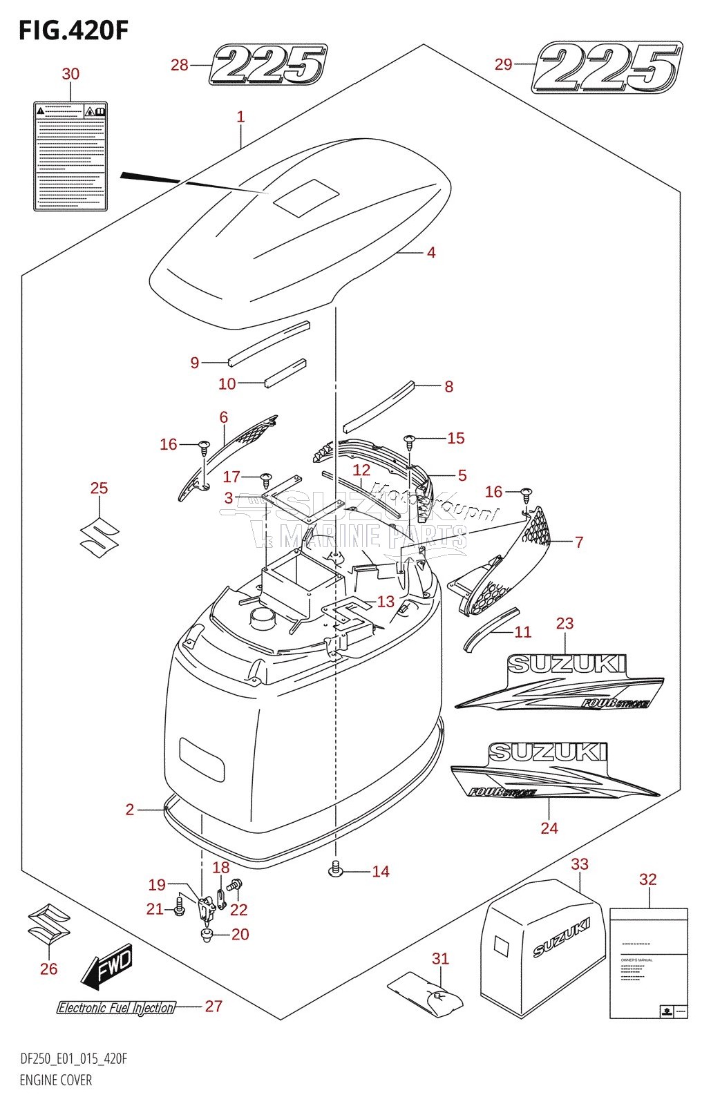 ENGINE COVER ((DF225T,DF225Z):E01)