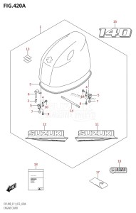 DF140BT From 14005F-340001 (E11 E40)  2023 drawing ENGINE COVER (DF140BT,DF140BZ)