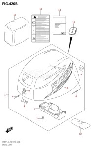 DF8A From 00801F-310001 (P01)  2013 drawing ENGINE COVER (DF8AR:P01)