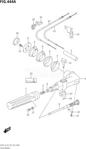 00403F-910001 (2019) 4hp P01-Gen. Export 1 (DF4A) DF4A drawing TILLER HANDLE