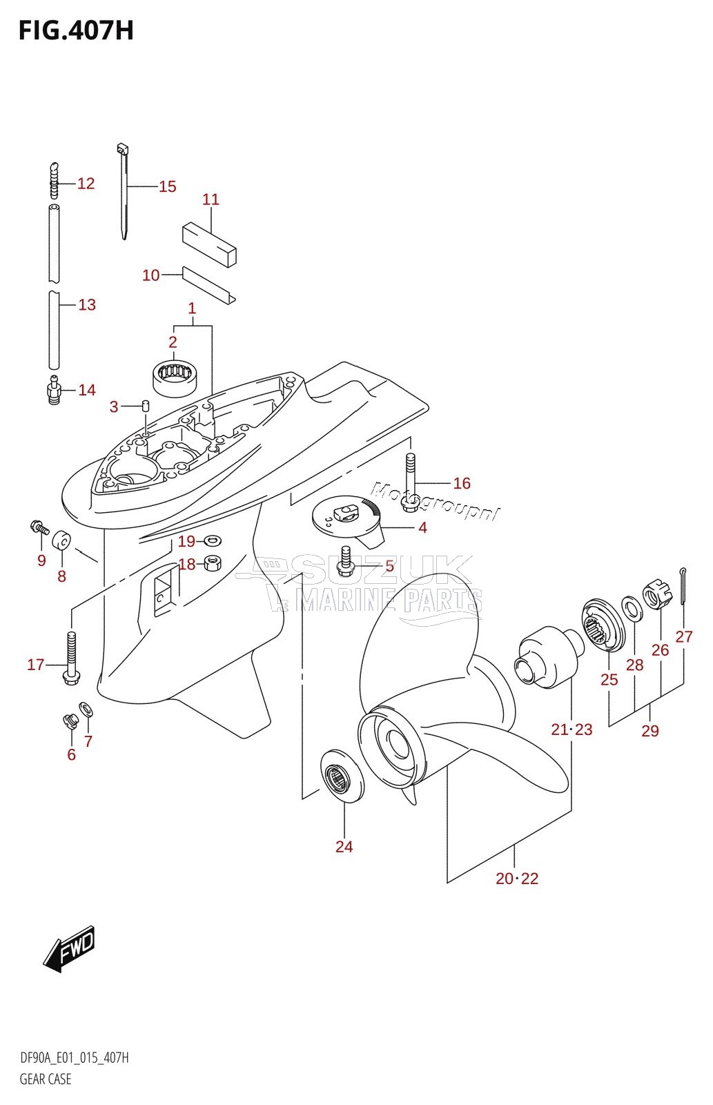 GEAR CASE (DF90A:E40)