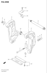 17502Z-410001 (2014) 175hp E01 E40-Gen. Export 1 - Costa Rica (DF175Z    DF175ZG) DF175ZG drawing CLAMP BRACKET (DF150T:E40)