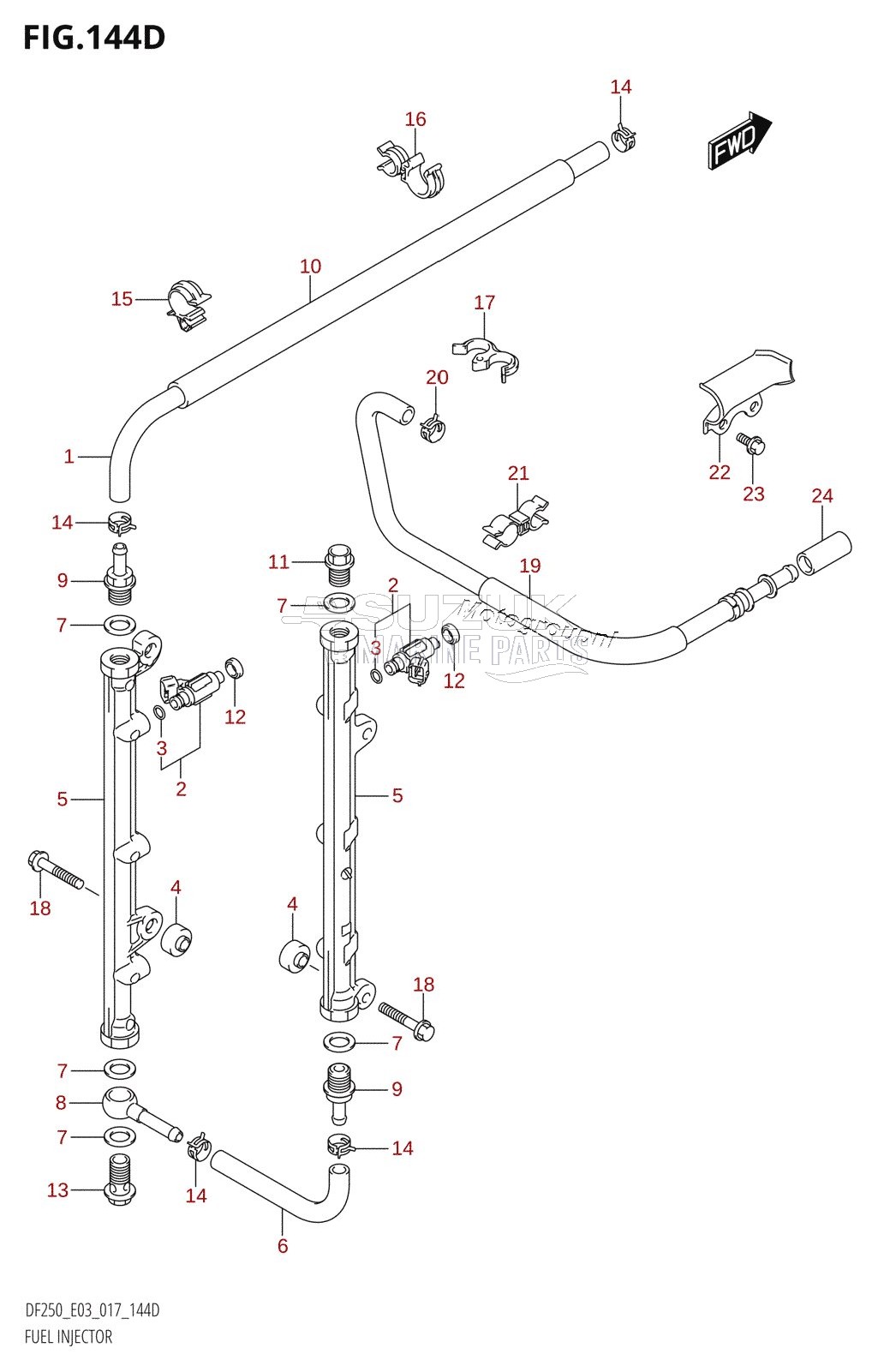 FUEL INJECTOR (DF225Z:E03)