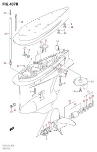 DF225Z From 22501Z-510001 (E01 E40)  2005 drawing GEAR CASE (DF200Z,DF200WZ,DF225Z,DF225WZ,DF250Z)