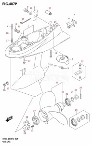 DF60A From 06002F-510001 (E01 E40)  2015 drawing GEAR CASE (DF50AVTH:E01)