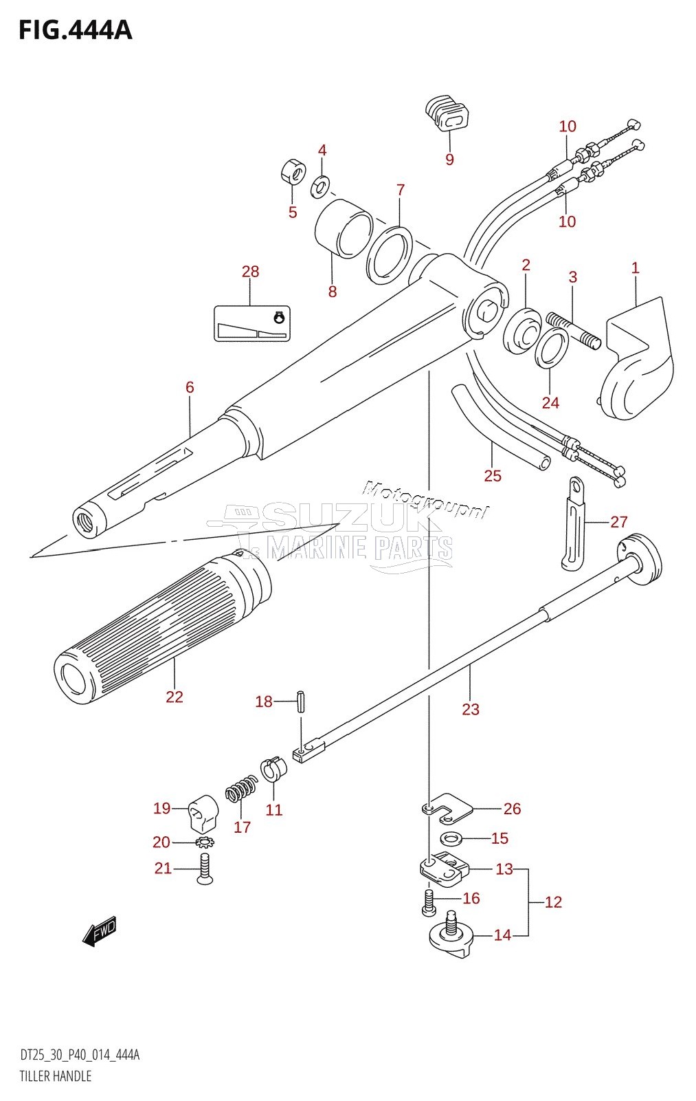 TILLER HANDLE (DT25K:P36)