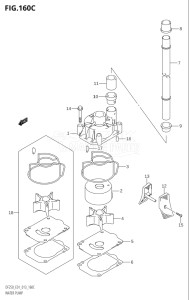 20002Z-310001 (2013) 200hp E01 E40-Gen. Export 1 - Costa Rica (DF200Z) DF200Z drawing WATER PUMP (DF200Z:E01)