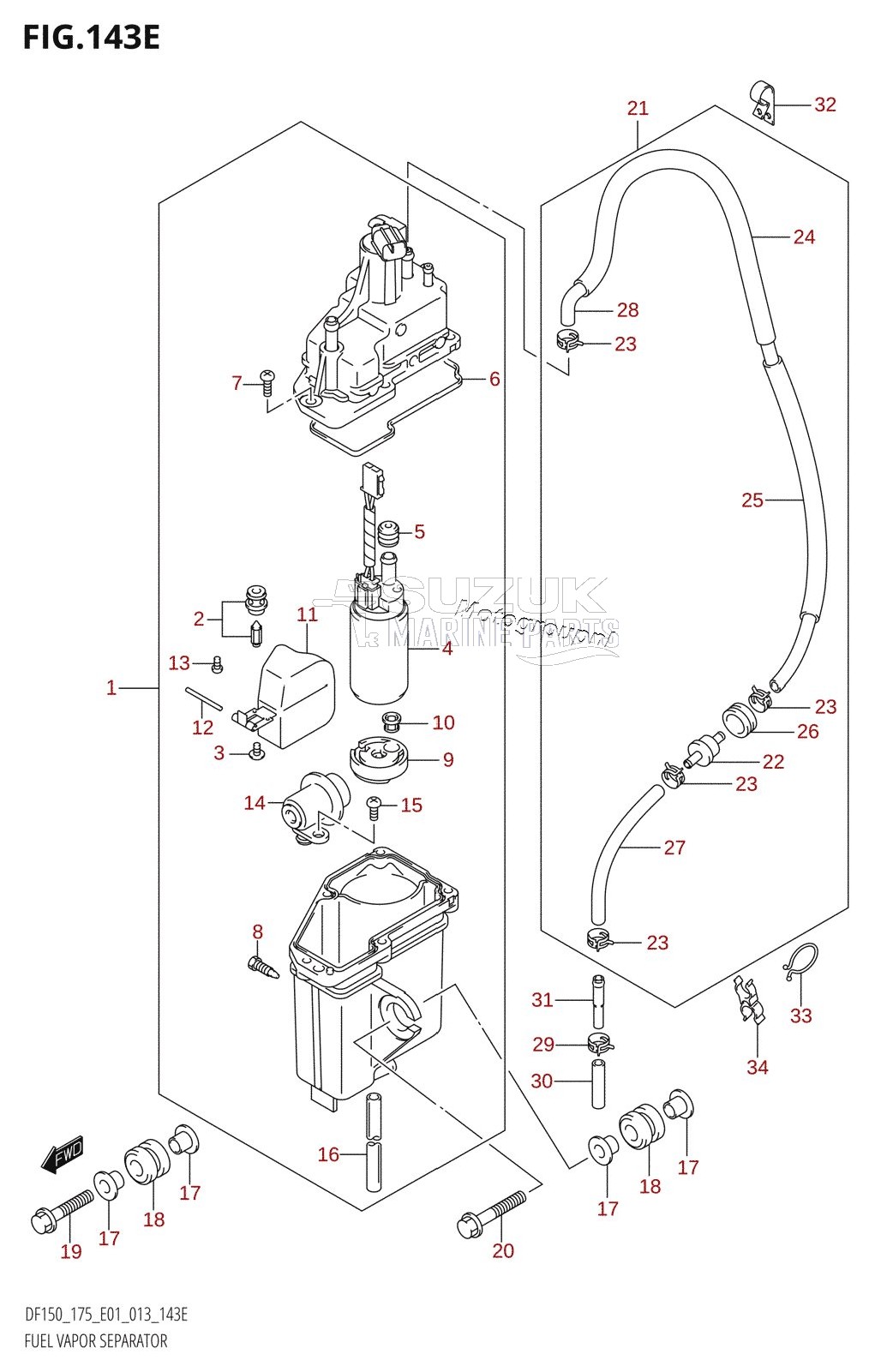 FUEL VAPOR SEPARATOR (DF175T:E01)